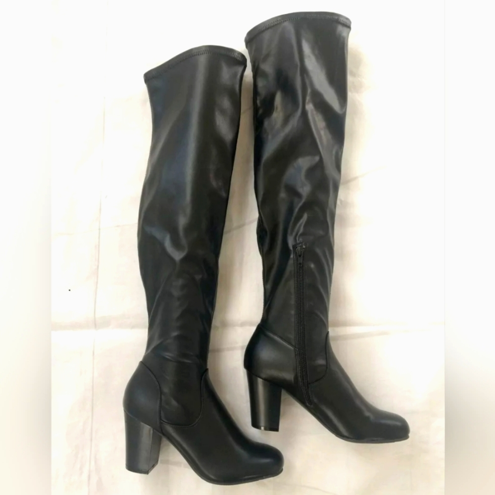 Kenneth Cole Reaction Women's Free Love Over The Knee Boots Black Size 8.5